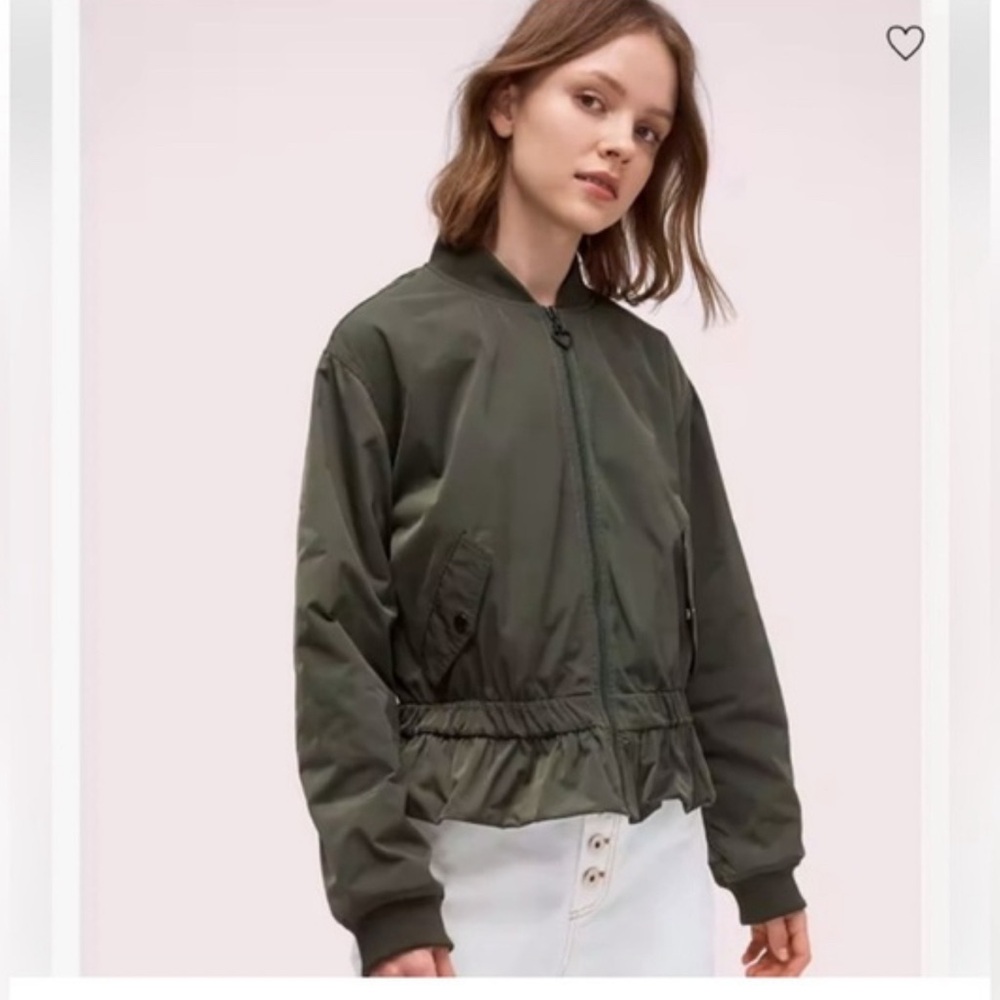 Kate Spade Twill Flounce Bomber
